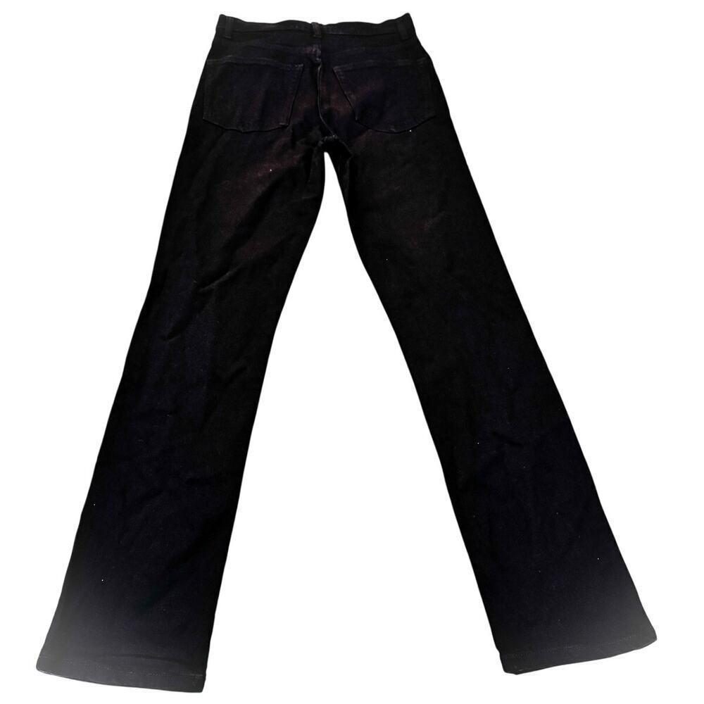 Reformation Liza Ultra High Rise Straight Jeans Black Dark Wash Size 26 - Picture 3 of 8